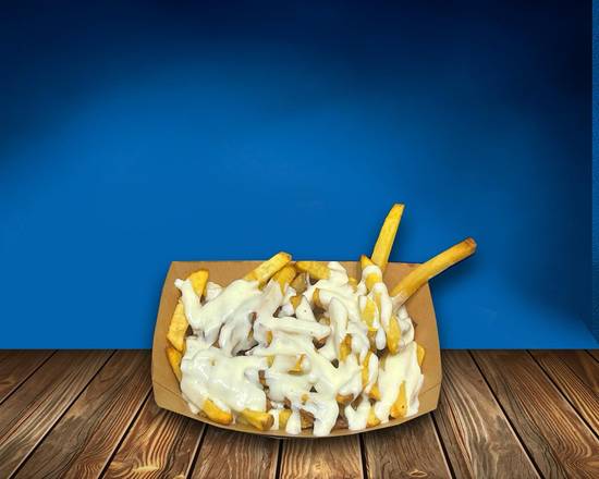 Barquette de frites fraiche  sauce fromagère 🥔😋 🍟 🧀