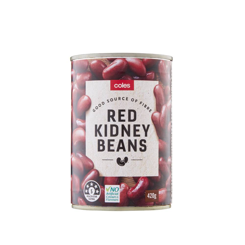 Coles Beans Red Kidney 420g