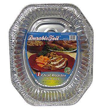 Durbable Foil - Aluminum Roaster Oval Pan - 5 ct