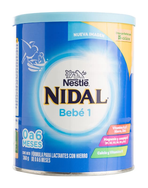 Nidal · Fórmula infantil con hierro para lactantes, Etapa 1 (360 g)