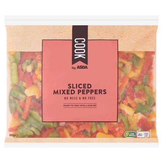 Asda Cook Sliced Mixed Peppers 600g