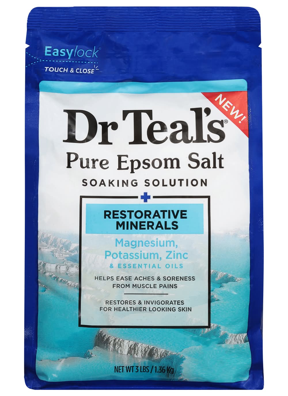Dr Teal's Pure Epsom Salt Soaking Solution With Restorative Minerals (3 lbs)