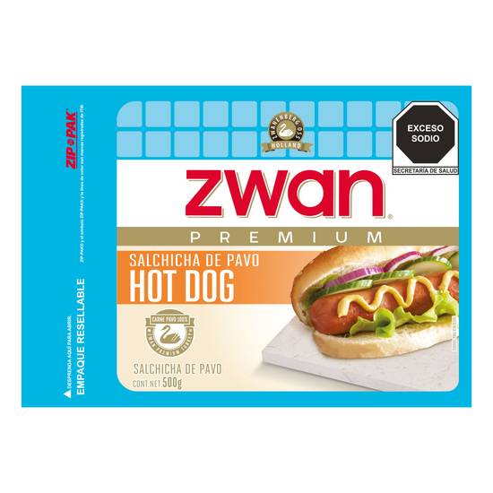 Zwan salchicha de pavo hot dog