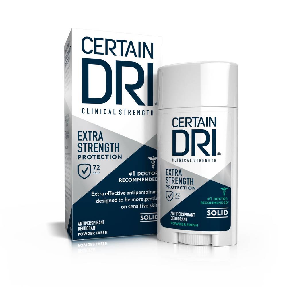 Certain Dri Extra Strength Clinical 72-Hour Antiperspirant & Deodorant Stick, Powder Fresh, 1.7 Oz