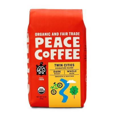 Peace Coffee Blend Dark Roast Whole Bean Coffee (12 oz)