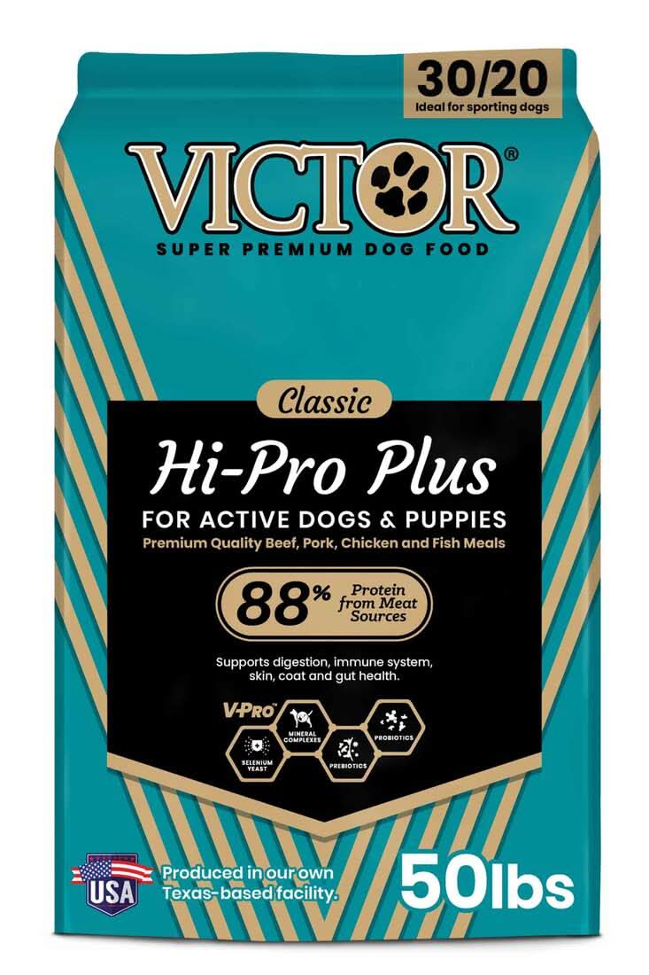 Victor Classic Hi-Pro Plus For Active Dogs & Puppies, All Breeds (50 lbs)