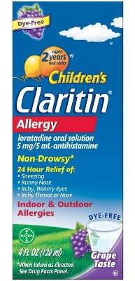 Claritin Children's Grape Taste Allergies Relief Syrup (4 fl oz)