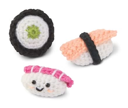 Summer Sushi Trio Crochet Kit By Loops & Threads