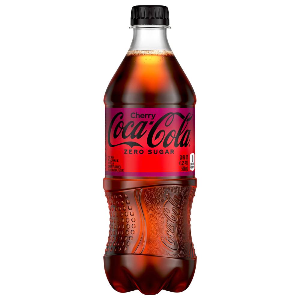 Coca-Cola Zero Sugar Soda, Cherry (20 fl oz)