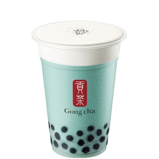 Mint Milk Tea with Pearls & Milk Foam