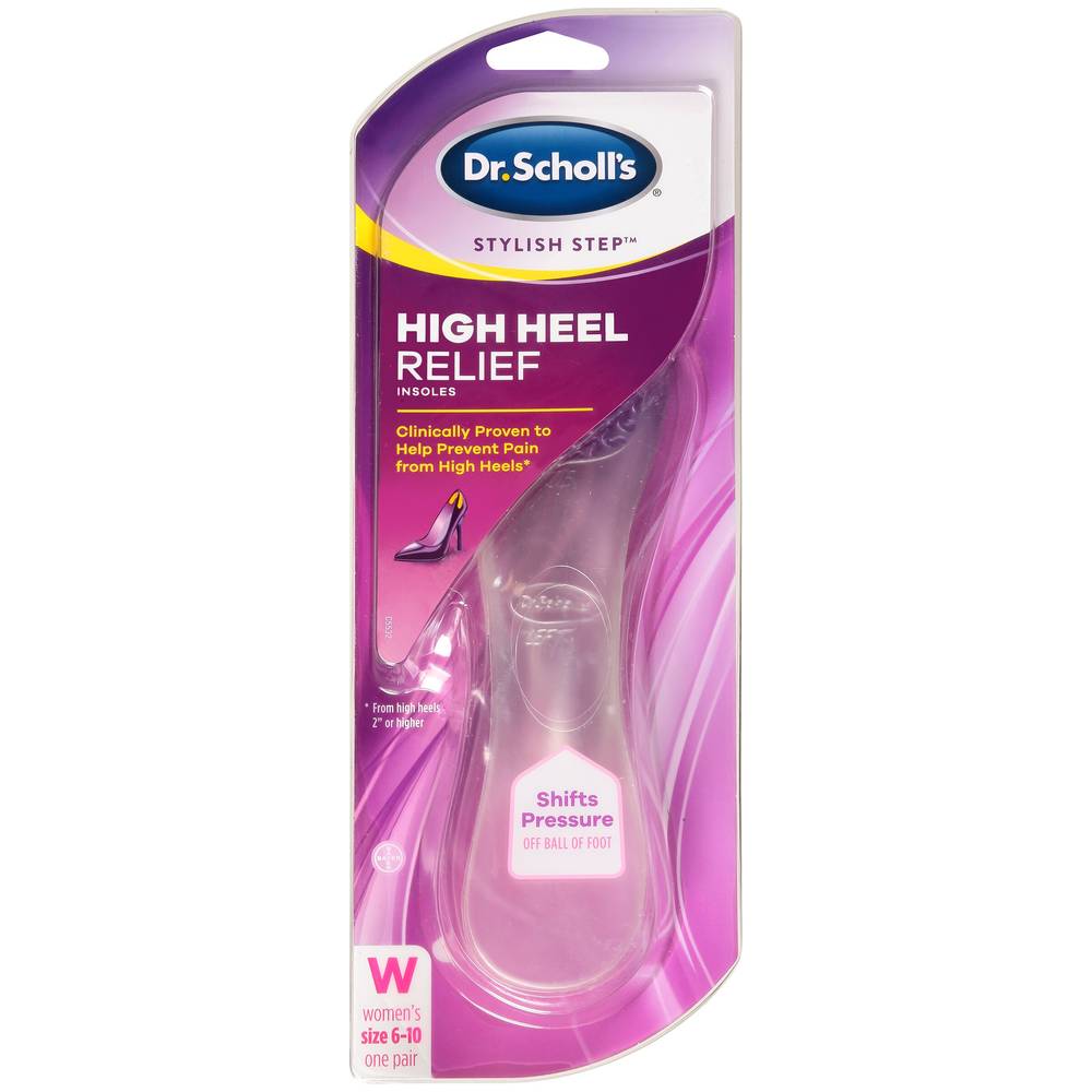 Dr. Scholl's Stylish Step High Heel Relief Insoles, Size 6-10, 1 pair