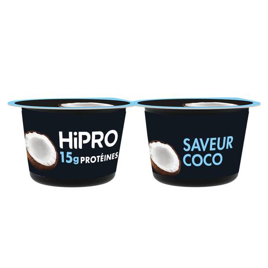 Danone - Hipro yaourt coco protéiné 0% mg (2 pièces)