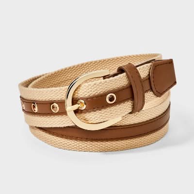 Boys' Webbed Belt - Cat & Jack™ Brown XL