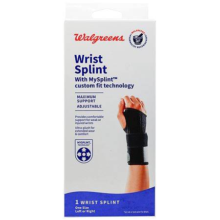 Walgreens Wrist Splint With Mysplint Custom Fit Technology One Size - 1.0 Ea