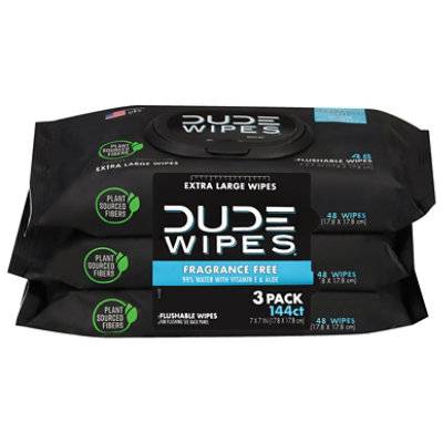 Dude Wipes Flushable 3 Pack - 144 Count