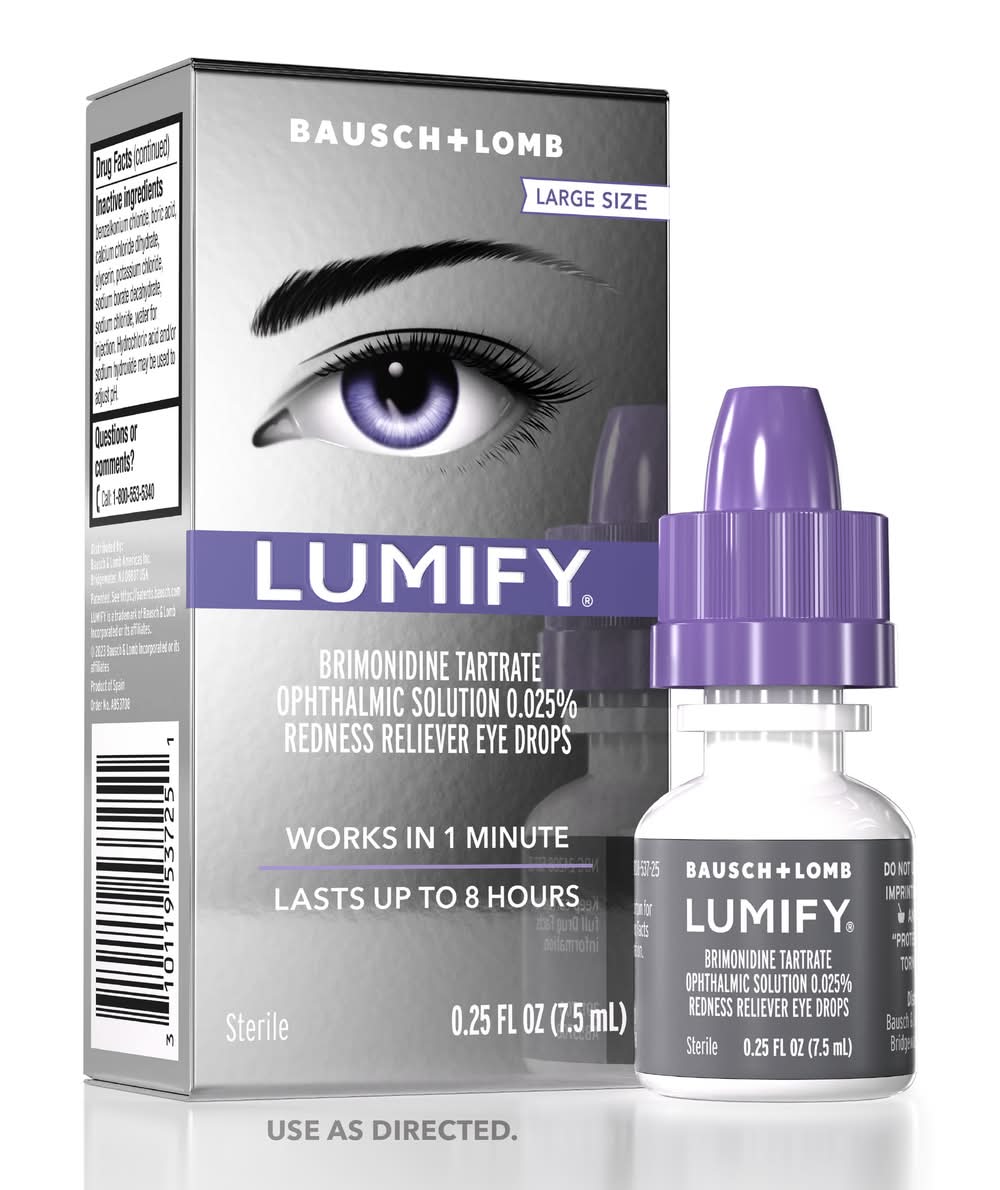 Lumify Bausch+Lomb Brimonidine Redness Reliever Eye Drops, L (0.25 fl oz)
