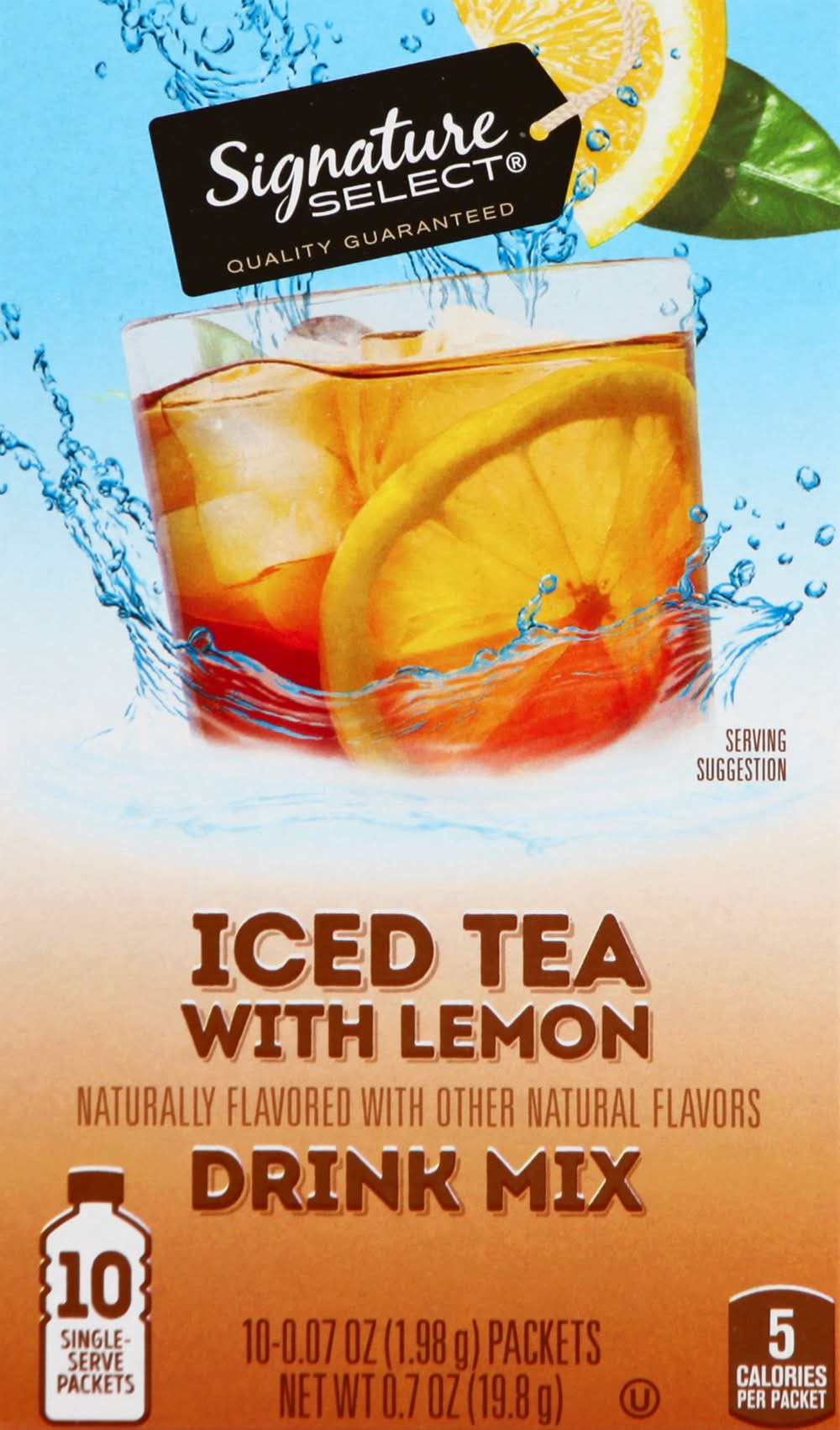 Signature Select Powdered Drink Mix Packets, Iced Tea (0.7 oz, 10 ct)