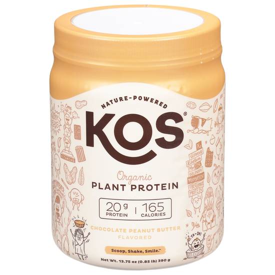 Kos Organic Chocolate Peanut Butter Flavored Plant Protein Power