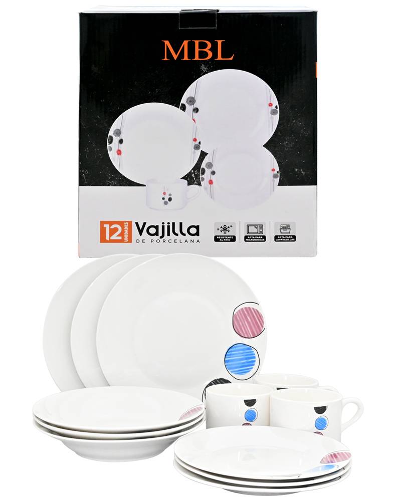 MBL SET VAJILLA PT/PP/TZ/S HMH0052*12PZS