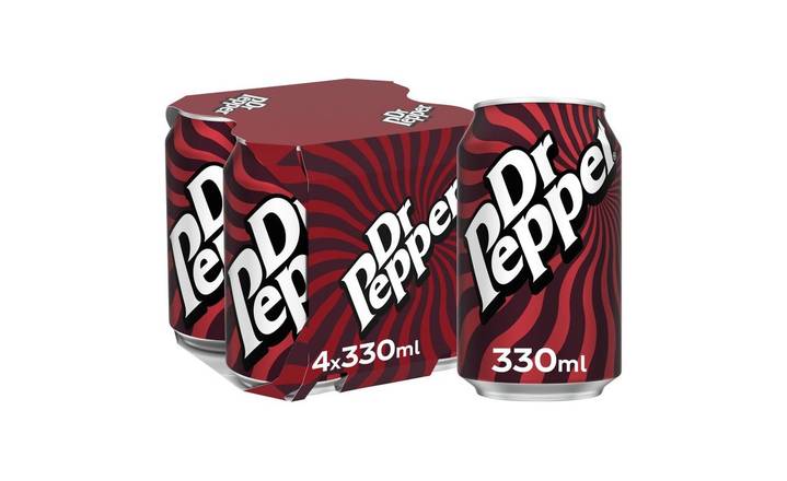 Dr Pepper 4 x 330ml Cans (381126)