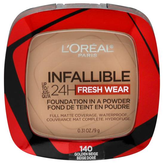L'oréal Infallible Fresh Wear Powder Foundation 140 Golden Beige