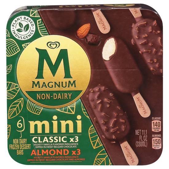 Magnum Mini Non-Dairy Plant Based Classic & Almond Bars (6 bars)