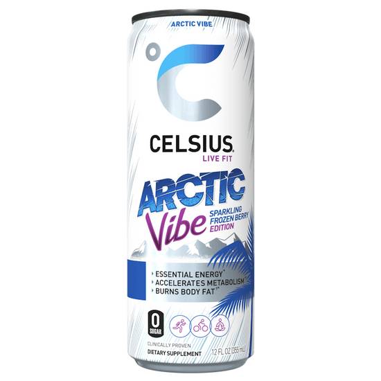 Celsius Artic Vibe 12 oz Can