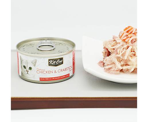 【Kit Cat】貓罐-雞肉.螃蟹80g#20571238