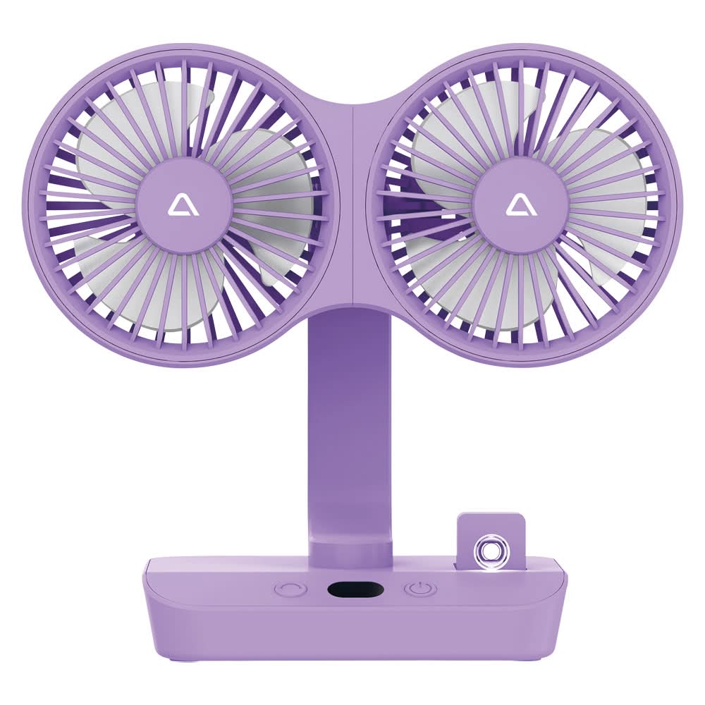 Ambiano Purple Adjustable Dual Headed Fan