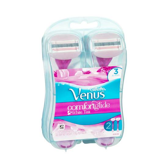 Gillette Venus Comfort Glide White Tea Disposable Razors 2 pack