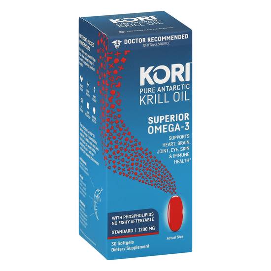 Kori Pure Antarctic Krill Oil 1200 mg Supplement( 30 Ct)