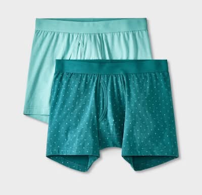 Goodfellow & Co. Fashion Boxer Briefs, Men, L, Aqua Green (2 ct)