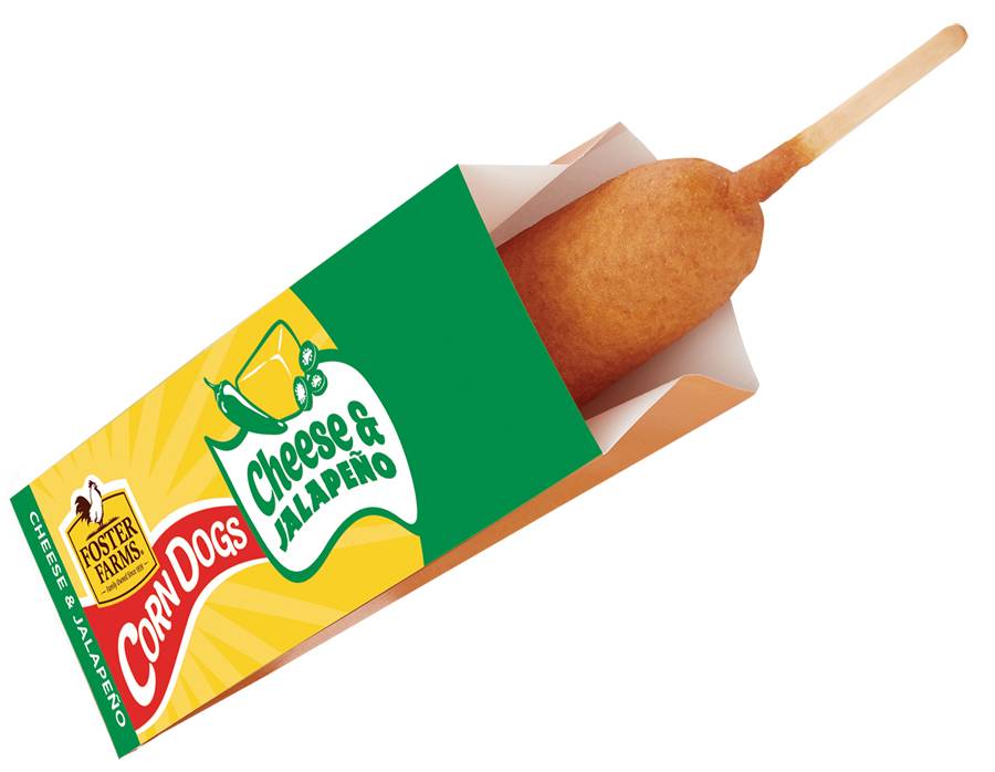 Foster Farms Cheese & Jalapeno Chicken Corn Dogs With Bags (4 oz, 36 ct)