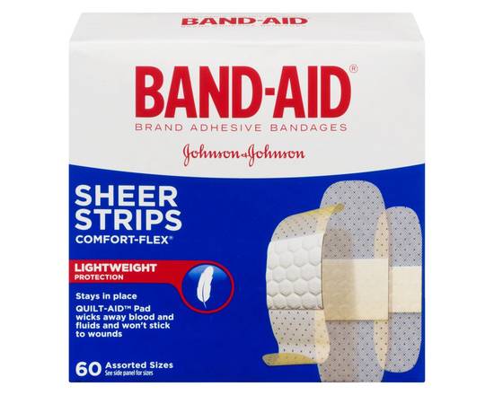 Band-Aid · Pansements adhésifs en plastique ComfortFlex (60 unités) - Comfort-flex plastic adhesive bandages (60 units)