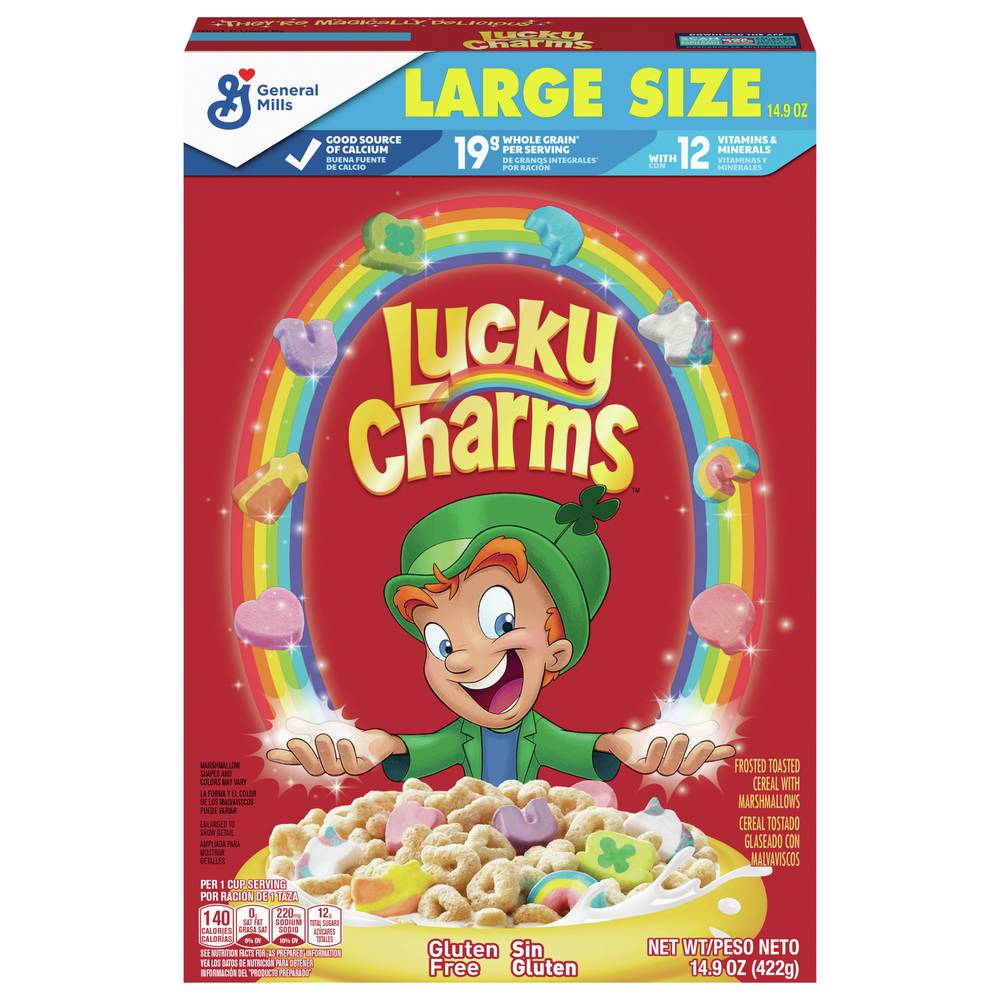 General Mills Lucky Charms Frosted Toasted Oat Cereal With Marshmallows