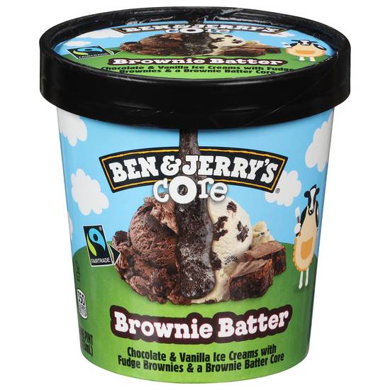 Ben & Jerry's Brownie Batter Core Chocolate & Vanilla Ice Cream