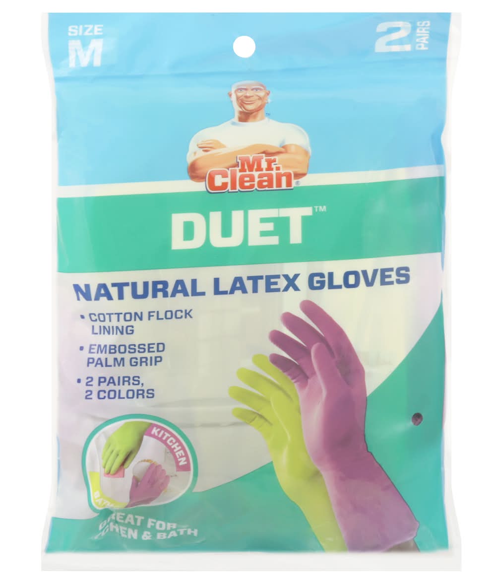 Mr. Clean Duet Premium Latex Medium Gloves (2.9 oz)