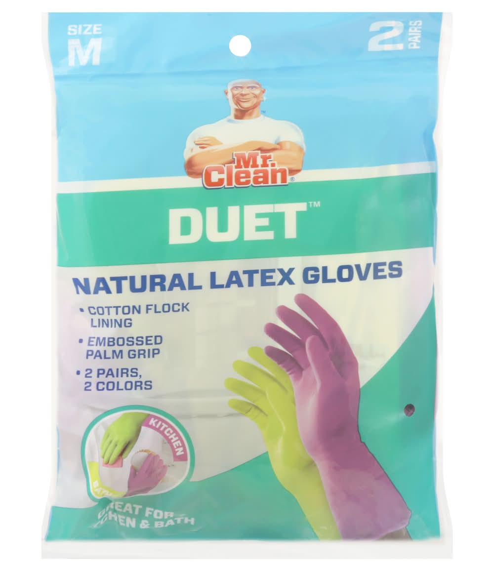 Mr. Clean Duet Premium Latex Medium Gloves (2.9 oz)