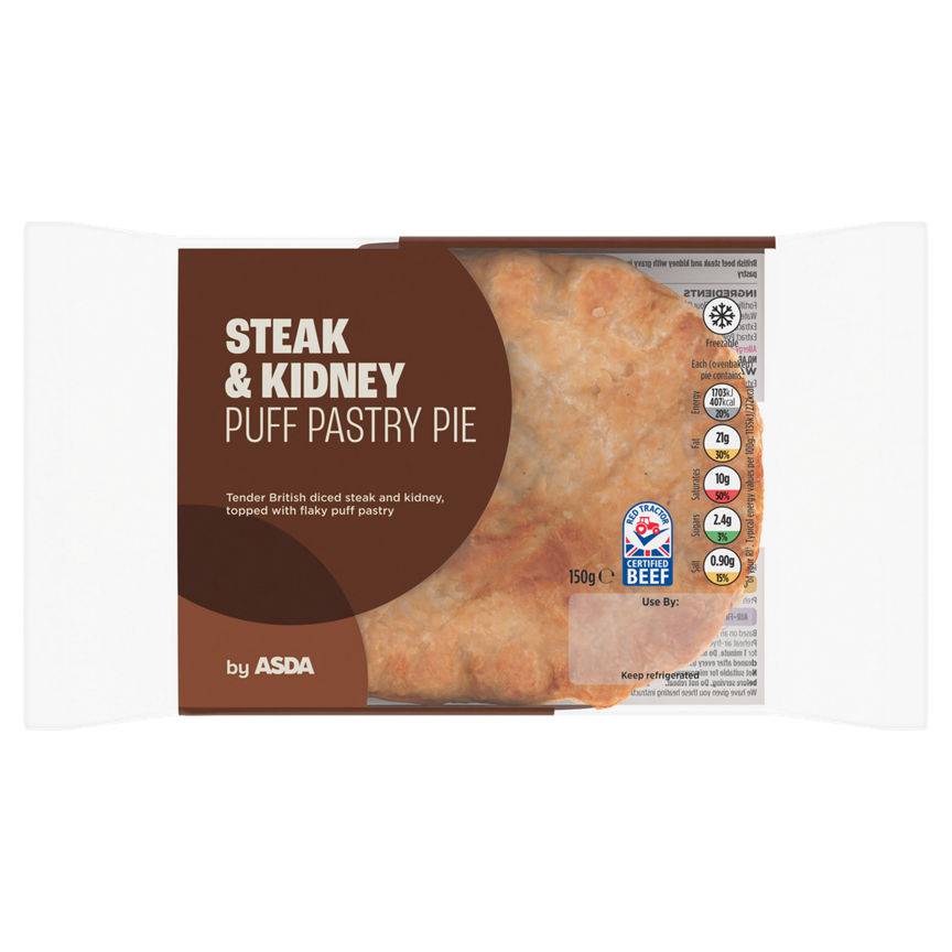 Asda Steak & Kidney Puff Pastry Pie 150g