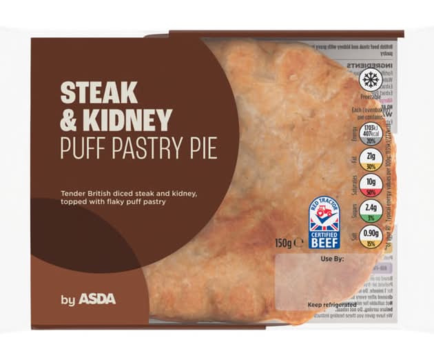 Asda Steak & Kidney Puff Pastry Pie 150g