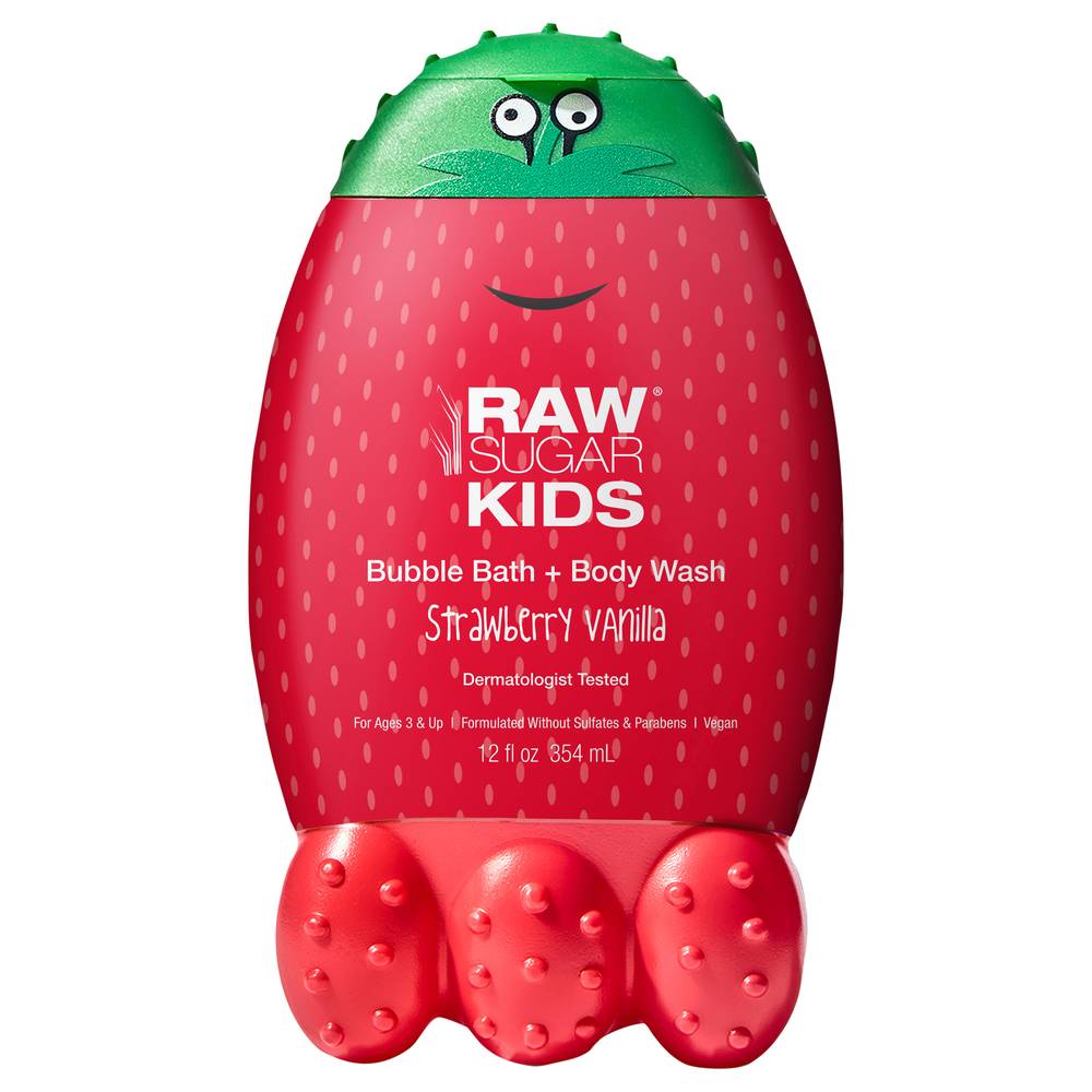 Raw Sugar Kids Strawberry Vanilla Bubble Bath + Body Wash (12 fl oz)