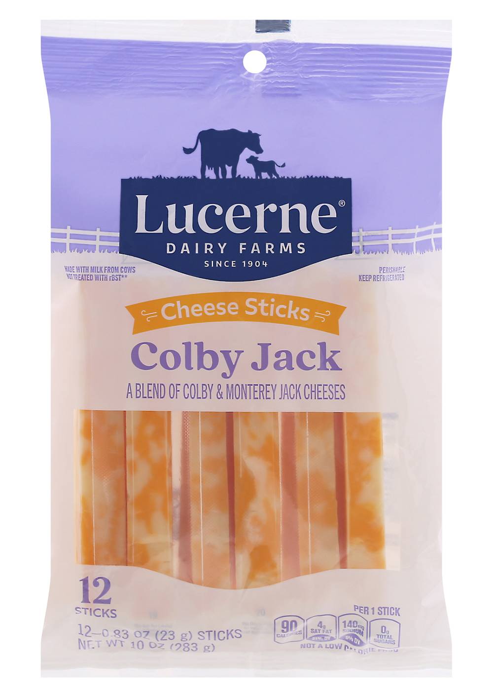 Lucerne Colby Jack Cheese Sticks (0.83 oz, 12 ct)