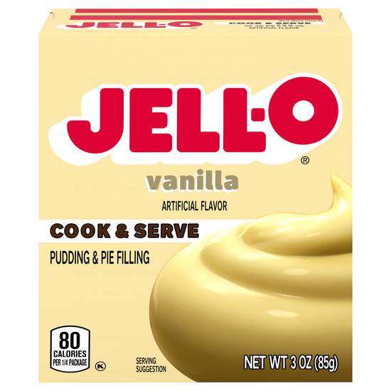 Jell-O Cook & Serve Vanilla Flavor Pudding & Pie Filling Mix (3 oz)