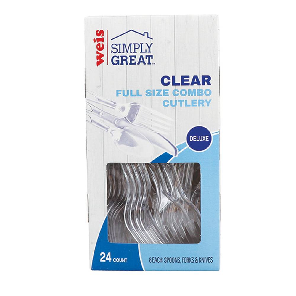 Weis Simply Great Clear Cutlery Combo (24 ct)