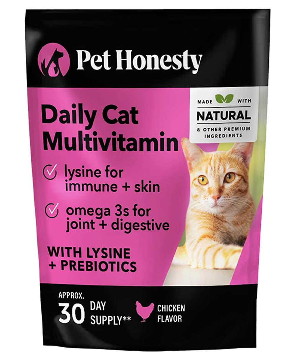 PetHonesty Dual Texture Multivitamin Chews Supplement for Cats 3.7 oz (Size: 3.7 Oz)
