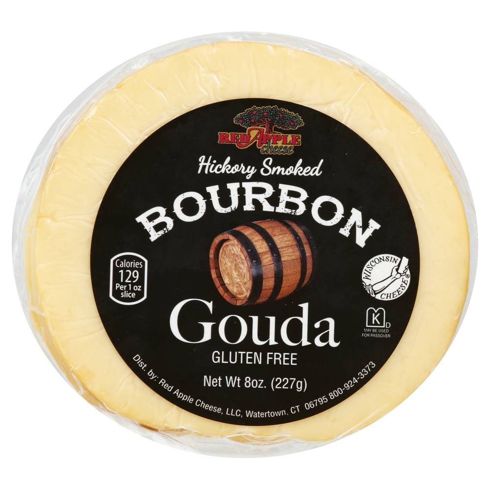 Red Apple Cheese Hickory Smoked Bourbon Gouda Cheese (8 oz)