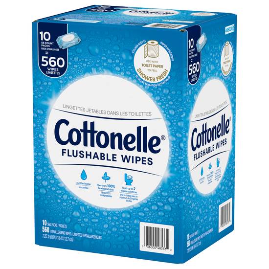 Cottonelle Flushable Wipes (560 ct)