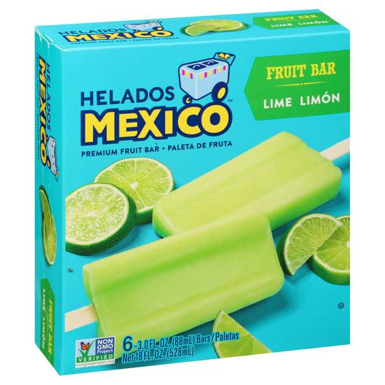 Helados Mexico Premium Lime Fruit Bar (6 ct)