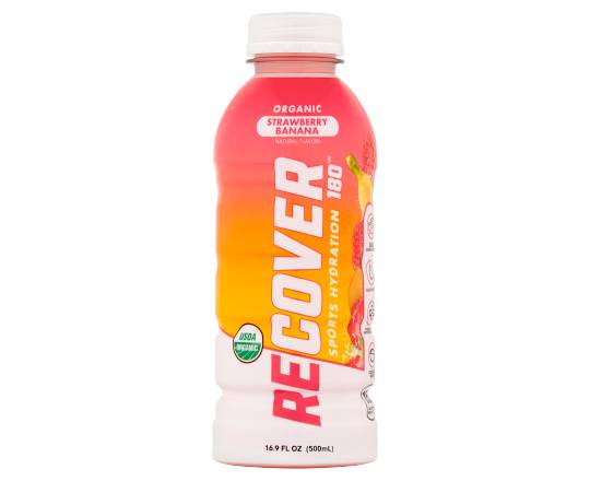 Recover 180 Organic Sports Hydration Drink, Strawberry-Banana (16.9 fl oz)
