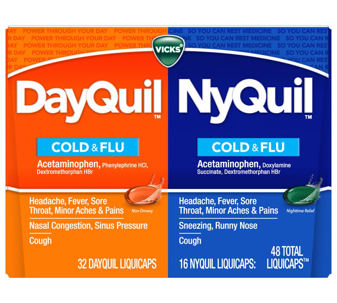 Vicks Dayquil & Nyquil Cold & Flu Liquicap (48 ct)